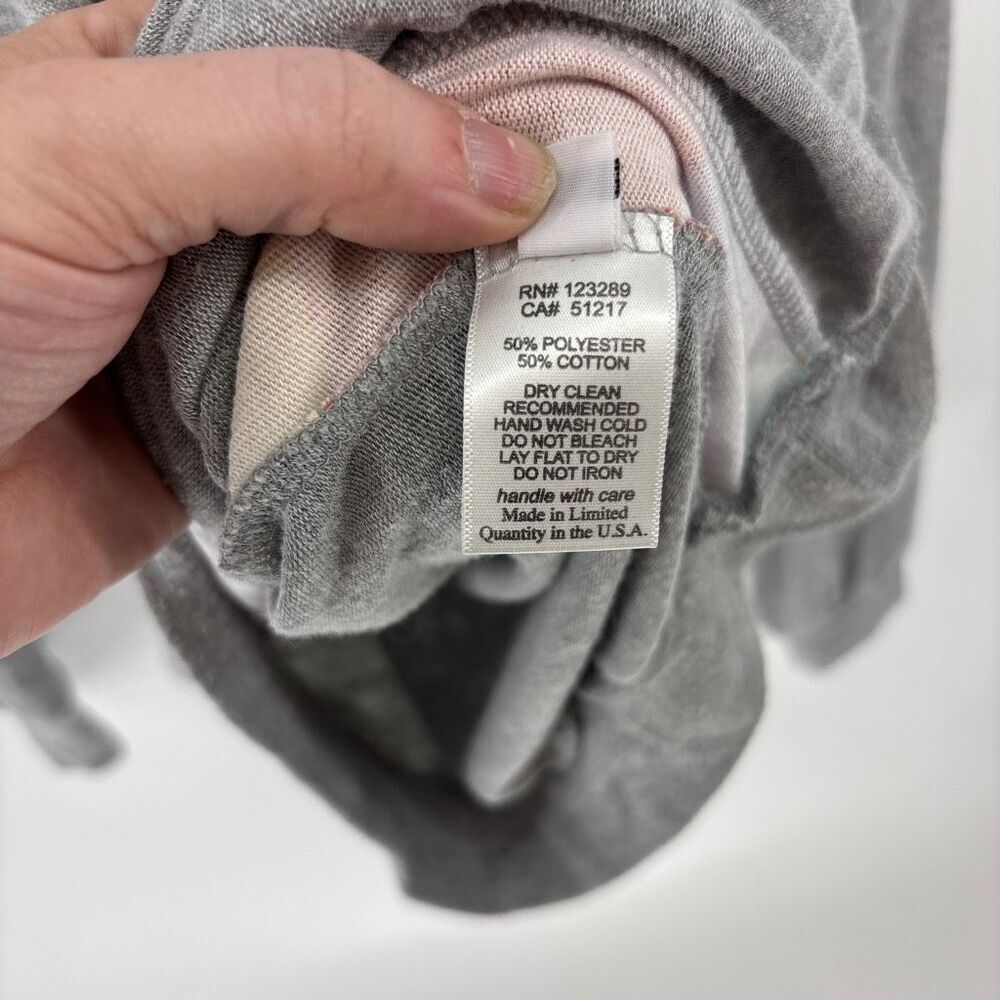 Michael Lauren womens gray preowned soft rainbow crew neck sweatshirt XSmall - Picture 7 of 8